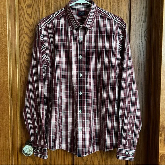 Untuckit Plaid Chevalier Wrinkle Free Shirt L Slim Fit - Picture 1 of 5